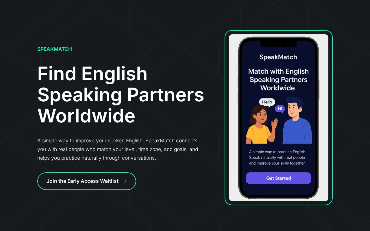SpeakMatch – Find English Speaking Partners Online